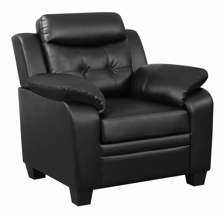 Finley Tufted Upholstered Chair Black - Visions in Furniture (La Mirada, CA)