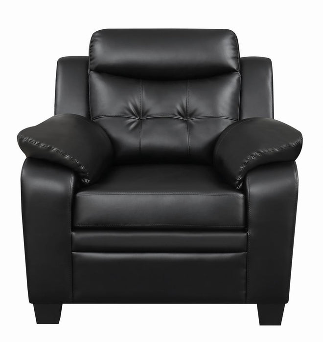 Finley Tufted Upholstered Chair Black - Visions in Furniture (La Mirada, CA)