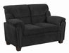 Clementine Upholstered Loveseat with Nailhead Trim Grey - Visions in Furniture (La Mirada, CA)
