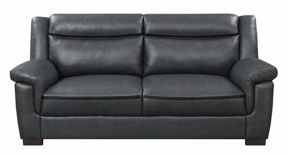 Arabella Pillow Top Upholstered Sofa Grey - Visions in Furniture (La Mirada, CA)