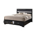 Miranda California King. E.King, & Queen 2-drawer Storage Bed Black & White - Visions in Furniture (La Mirada, CA)