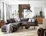 Lamont Rectangular Upholstered Bench Natural and Navy - Visions in Furniture (La Mirada, CA)