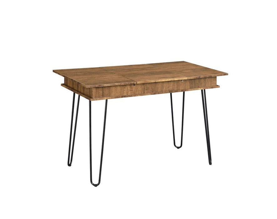 Sheeran Writing Desk with 4 Hidden Storages Rustic Amber - Visions in Furniture (La Mirada, CA)