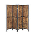 Deepika 4-panel Folding Screen Antique Nutmeg and Black - Visions in Furniture (La Mirada, CA)