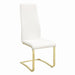 Montclair Side Chairs White and Rustic Brass (Set of 4) - Visions in Furniture (La Mirada, CA)