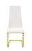 Montclair Side Chairs White and Rustic Brass (Set of 4) - Visions in Furniture (La Mirada, CA)