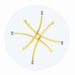 Beckham Round Dining Table Brass and Clear - Visions in Furniture (La Mirada, CA)