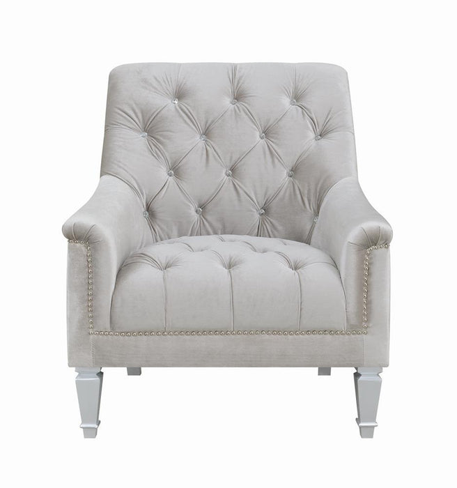 Avonlea Sloped Arm Tufted Chair Grey - Visions in Furniture (La Mirada, CA)
