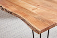 Sherman Rectangular Dining Table Natural Acacia and Matte Black - Visions in Furniture (La Mirada, CA)