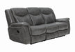 Conrad Upholstered Motion Sofa Cool Grey - Visions in Furniture (La Mirada, CA)