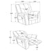 Conrad Upholstered Motion Glider Recliner Grey - Visions in Furniture (La Mirada, CA)