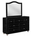 Deanna Button Tufted Dresser Mirror Black - Visions in Furniture (La Mirada, CA)