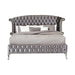 Deanna California King Tufted Upholstered Bed Grey - Visions in Furniture (La Mirada, CA)
