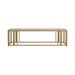 Adri Metal Frame Coffee Table Matte Brass - Visions in Furniture (La Mirada, CA)