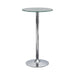 Abiline Glass Top Round Bar Table Chrome - Visions in Furniture (La Mirada, CA)