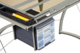 Melo 3-Drawer Drafting Desk Champagne - Visions in Furniture (La Mirada, CA)
