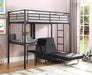 Jenner Twin Futon Workstation Loft Bed Black - Visions in Furniture (La Mirada, CA)