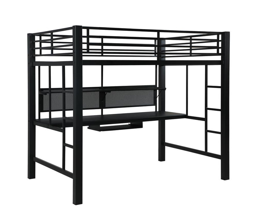 Avalon Full Workstation Loft Bed Black - Visions in Furniture (La Mirada, CA)