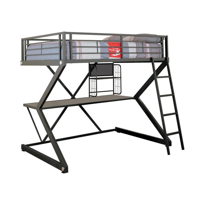 Parkview Full Workstation Loft Bed Black - Visions in Furniture (La Mirada, CA)