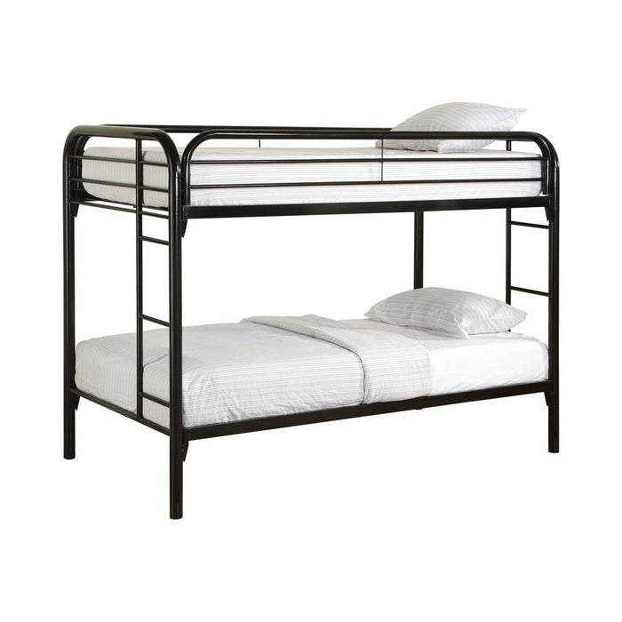 Morgan Twin Over Twin Bunk Bed Black - Visions in Furniture (La Mirada, CA)