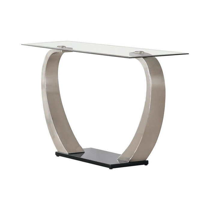 Pruitt Rectangular Sofa Table Satin - Visions in Furniture (La Mirada, CA)