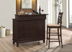 Gabriel Upholstered Counter Height Stools Cappuccino and Beige (Set of 2) - Visions in Furniture (La Mirada, CA)