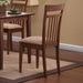 Robles 5-piece Dining Set Chestnut and Tan - Visions in Furniture (La Mirada, CA)