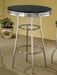 Theodore Round Bar Table Black and Chrome - Visions in Furniture (La Mirada, CA)