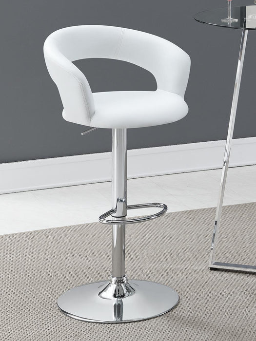 Barraza 29" Adjustable Height Bar Stool Black and Chrome - Visions in Furniture (La Mirada, CA)