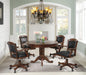Turk Game Chair with Casters Black and Tobacco - Visions in Furniture (La Mirada, CA)