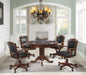 Turk Game Chair with Casters Black and Tobacco - Visions in Furniture (La Mirada, CA)