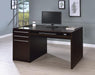Halston 3-drawer Connect-it Office Desk Cappuccino - Visions in Furniture (La Mirada, CA)