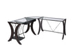 Monterey 3-piece L-shaped Computer Desk Set Cappuccino - Visions in Furniture (La Mirada, CA)