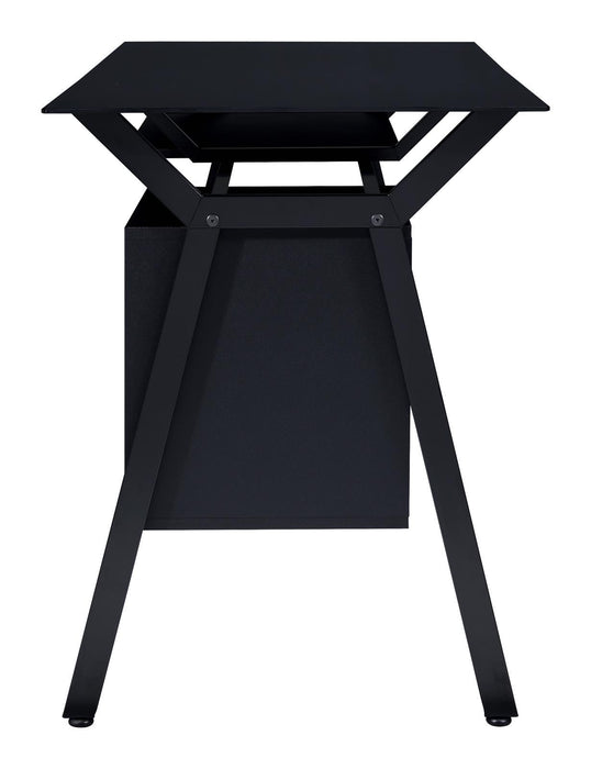 Weaving 2-drawer Computer Desk Black - Visions in Furniture (La Mirada, CA)