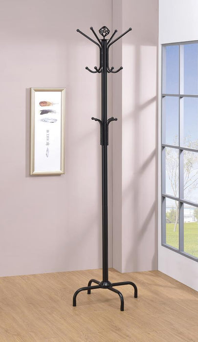 Collier 12-hook Coat Rack Black - Visions in Furniture (La Mirada, CA)