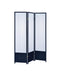 Calix 3-panel Folding Floor Screen Translucent and Black - Visions in Furniture (La Mirada, CA)