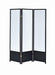 Calix 3-panel Folding Floor Screen Translucent and Black - Visions in Furniture (La Mirada, CA)