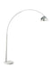 Krester Arched Floor Lamp Brushed Steel and Chrome - Visions in Furniture (La Mirada, CA)