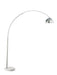 Krester Arched Floor Lamp Brushed Steel and Chrome - Visions in Furniture (La Mirada, CA)