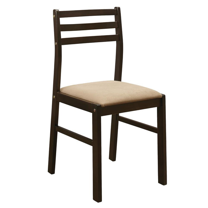 Bucknell 3-piece Dining Set with Drop Leaf Cappuccino and Tan - Visions in Furniture (La Mirada, CA)