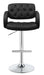 Brandi Adjustable Bar Stool Black and Chrome - Visions in Furniture (La Mirada, CA)
