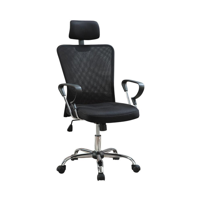 Stark Mesh Back Office Chair Black and Chrome - Visions in Furniture (La Mirada, CA)