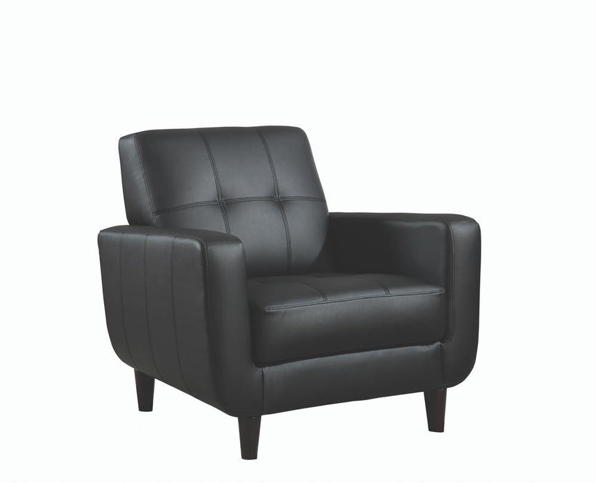 Aaron Padded Seat Accent Chair Black - Visions in Furniture (La Mirada, CA)