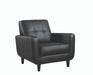 Aaron Padded Seat Accent Chair Black - Visions in Furniture (La Mirada, CA)