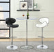 Edenton Upholstered Adjustable Height Bar Stools Black and Chrome (Set of 2) - Visions in Furniture (La Mirada, CA)