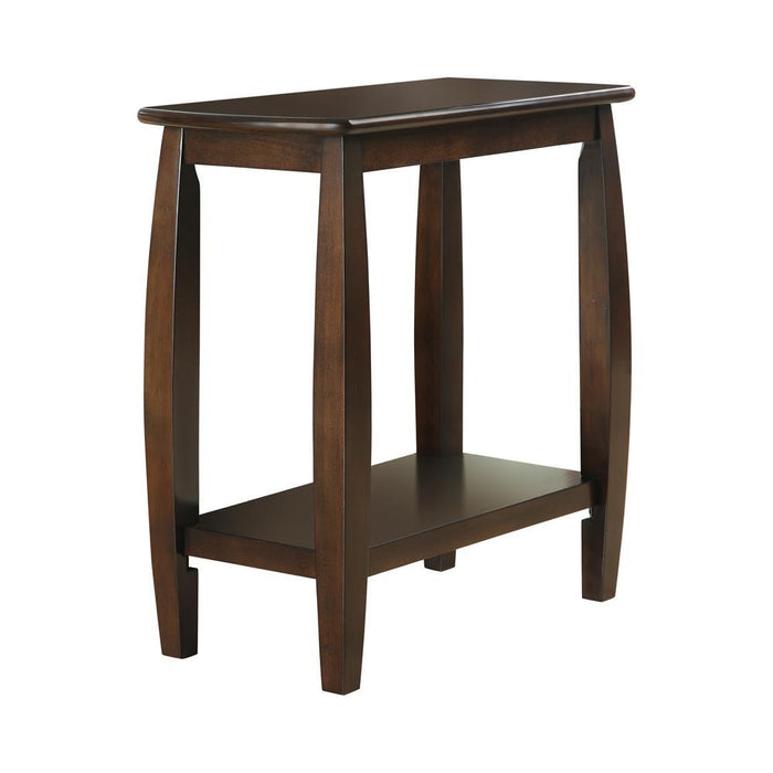 Raphael 1-shelf Chairside Table Cappuccino - Visions in Furniture (La Mirada, CA)
