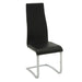 Montclair High Back Dining Chairs Black and Chrome (Set of 4) - Visions in Furniture (La Mirada, CA)