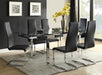Montclair High Back Dining Chairs Black and Chrome (Set of 4) - Visions in Furniture (La Mirada, CA)