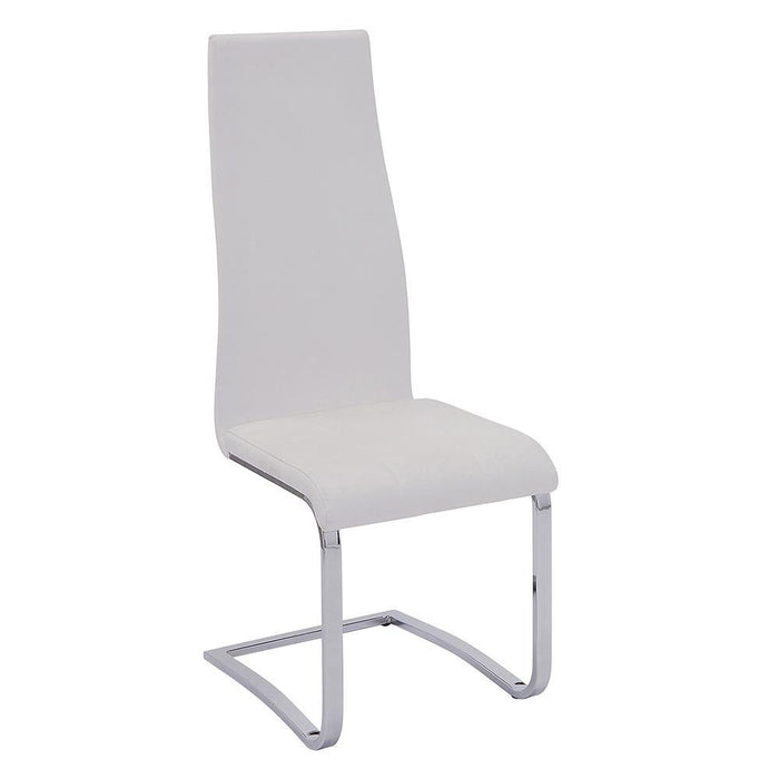 Montclair High Back Dining Chairs Black and Chrome (Set of 4) - Visions in Furniture (La Mirada, CA)