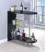 Adolfo 3-tier Bar Table Glossy Black and Clear - Visions in Furniture (La Mirada, CA)
